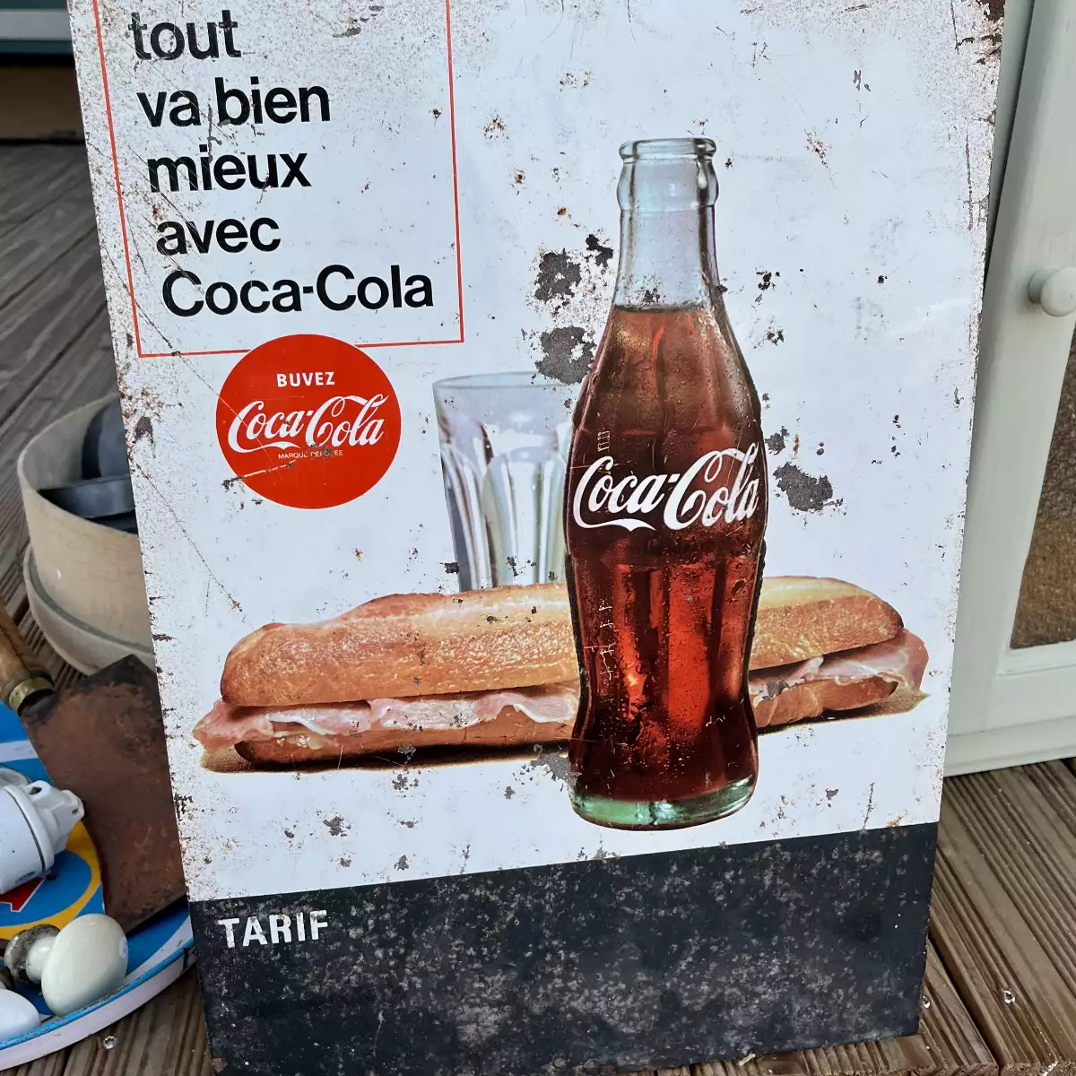 Plaque publicitaire Coca-Cola