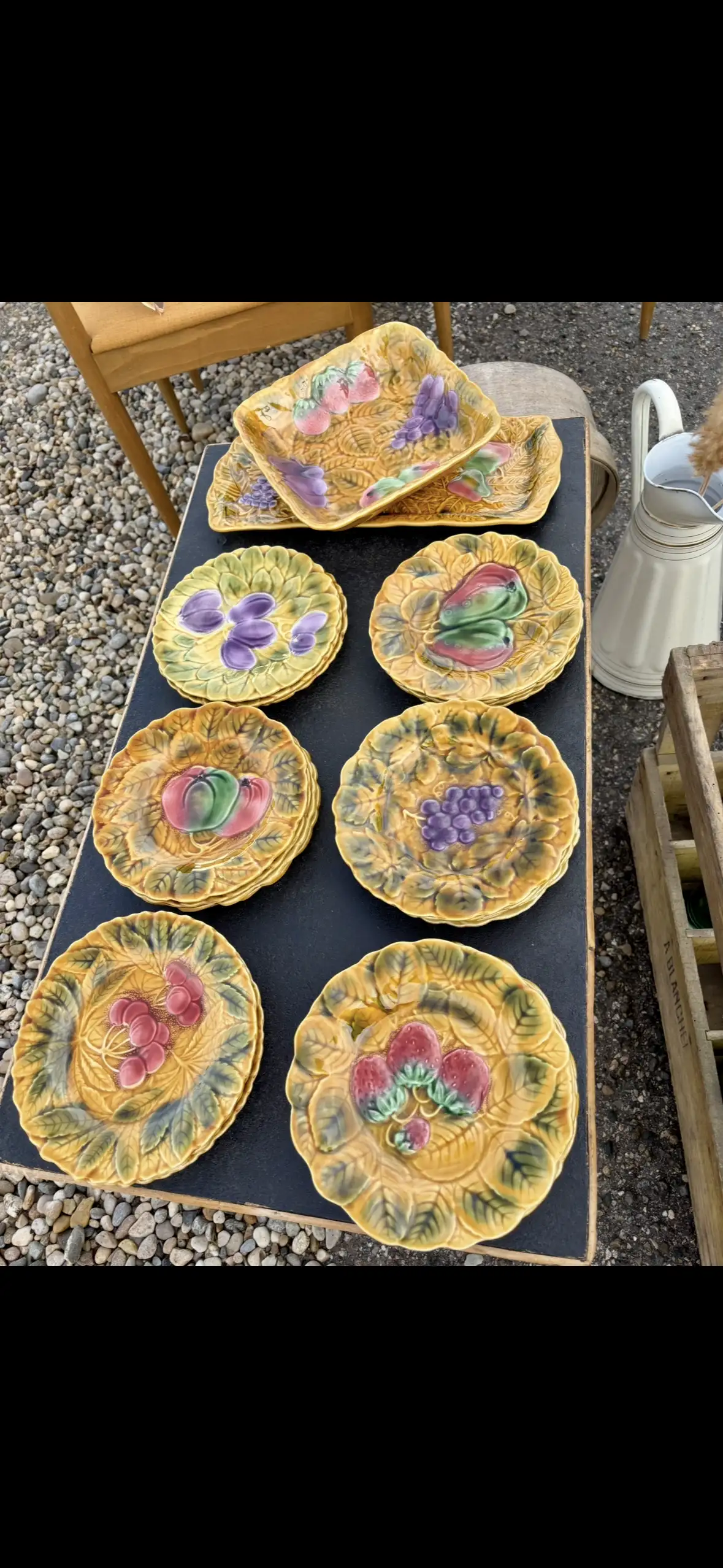 Assiettes à dessert et plats Sarreguemines