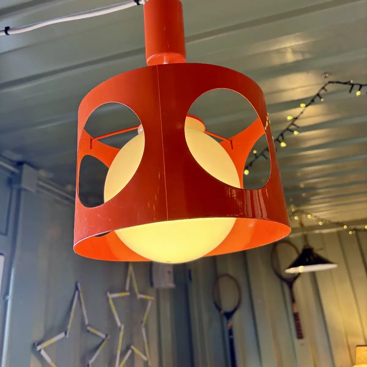 Suspension vintage orange