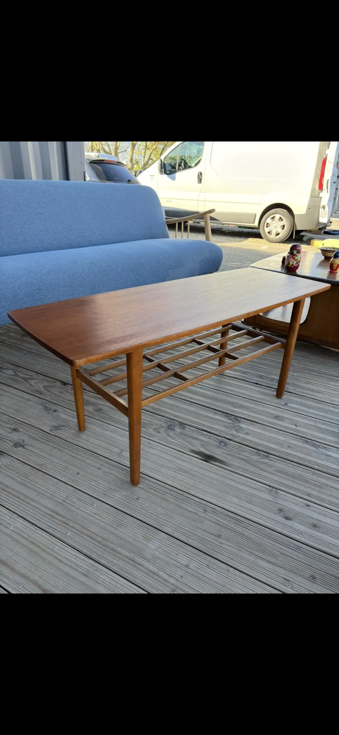 Table basse vintage en teck Nathan