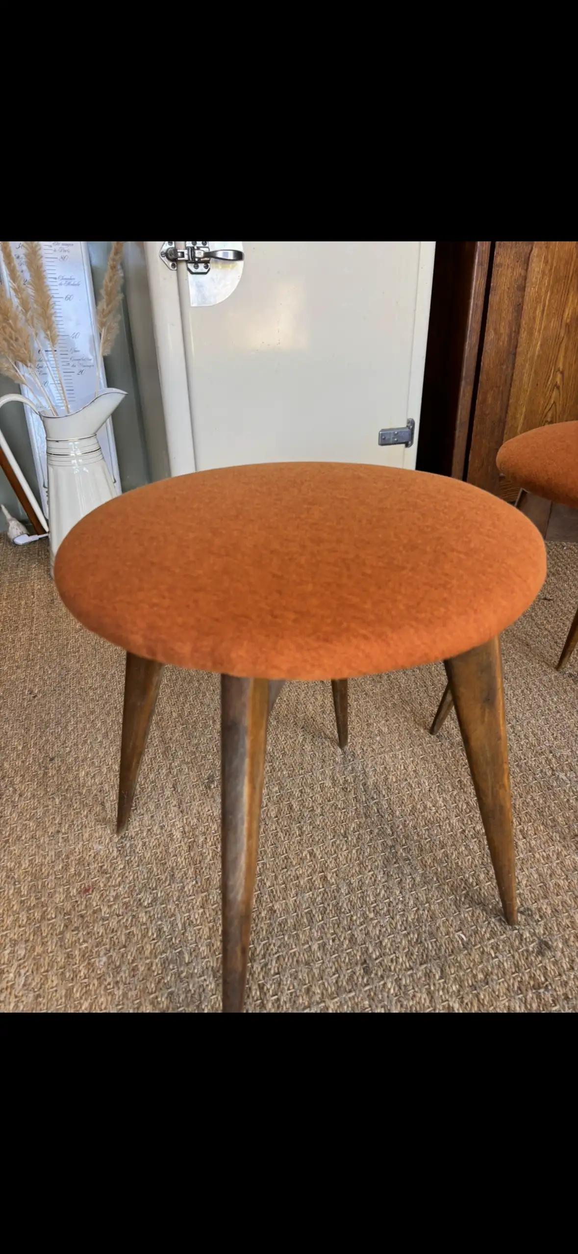 Paire de tabouret scandinave vintage
